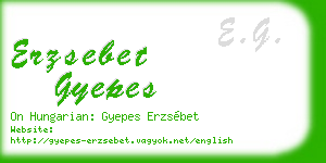 erzsebet gyepes business card